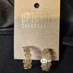 Gold Smiley Face Earrings